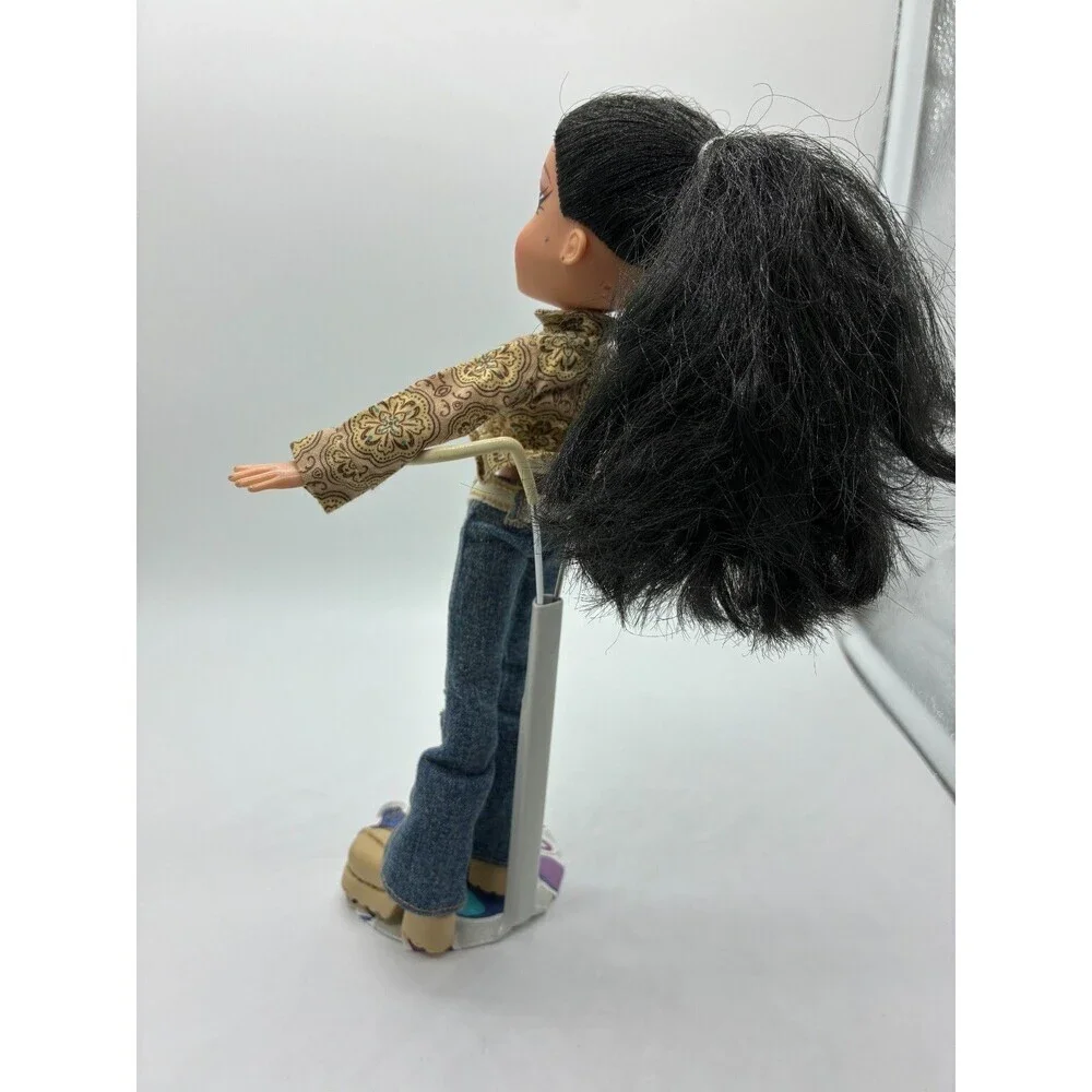Vintage Bratz katia RARE Fashion Doll Dark Hair Paisley Top Blue Jeans Y2K